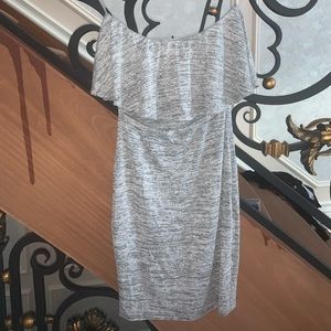 Gray strapless beach coverup dress